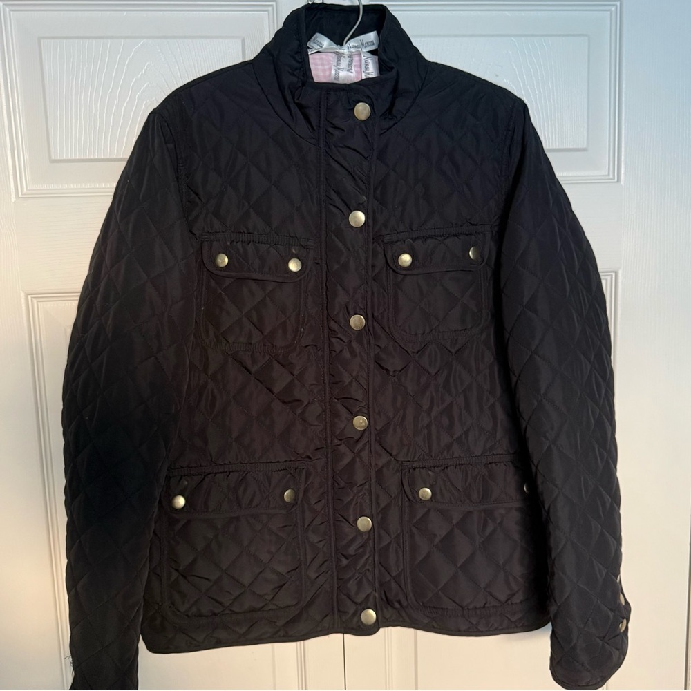 Crown & Ivy Black Quilted Barn Jacket-Size M